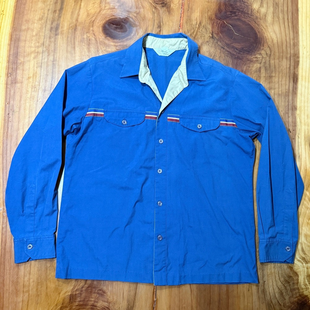 Vintage 60's 70's Touch of Class Shirt Mens XL XXL Mechanic Work Button U3-21